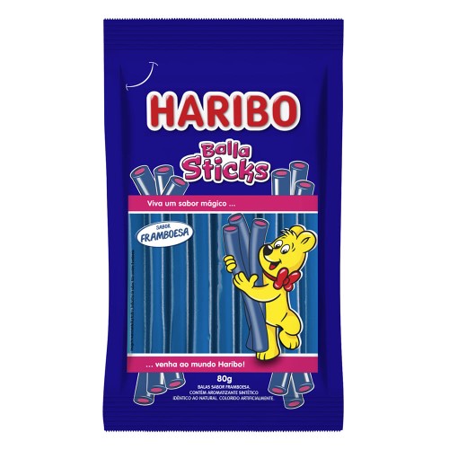 Balas Haribo Balla Sticks Framboesa 80g