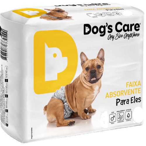 Dog Care Fralda Higiênica Absorvente Para ELES - Pacote com 12 Unidades