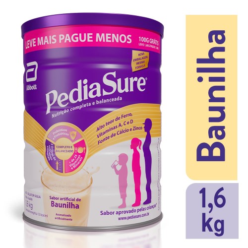 Suplemento Infantil Pediasure Sabor Baunilha 1,6kg Grátis 100g