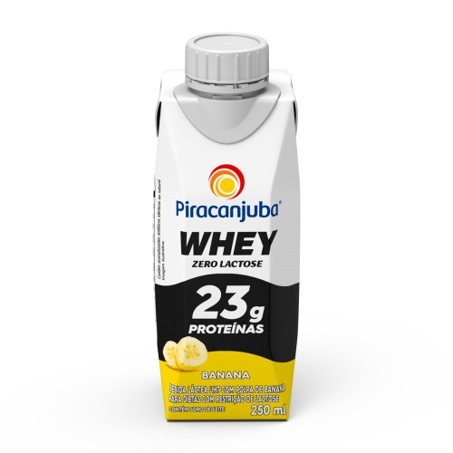 Bebida Láctea Piracanjuba Whey Zero Lactose Sabor Banana 250ml