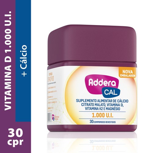 Addera Cal 1000UI com 30 comprimidos