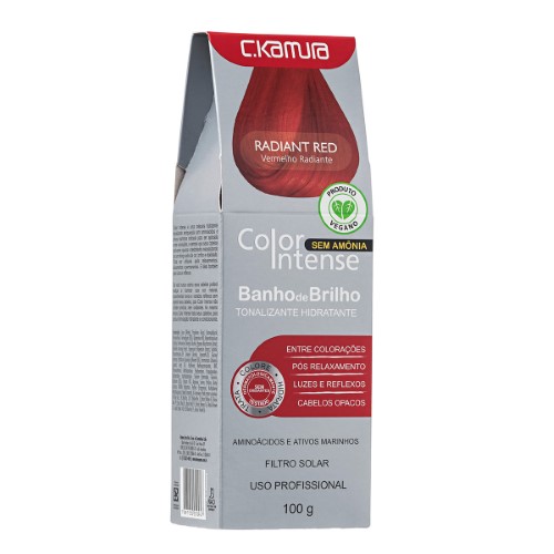 Tonalizante Hidratante C.Kamura Color Intense Banho de Brilho Radiante Red com 100g