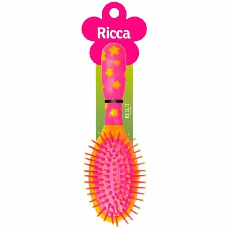 Escova De Cabelo Infantil Ricca Floral Cores Sortidas