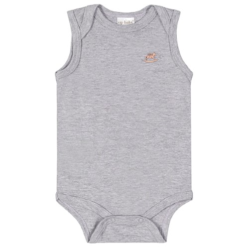 Body regata para bebê em suedine Mescla - Up Baby