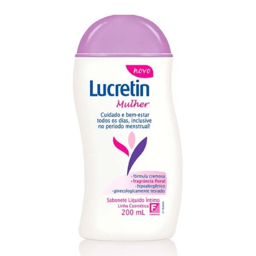 Sabonete Líquido Íntimo Lucretin 200ml Mulher