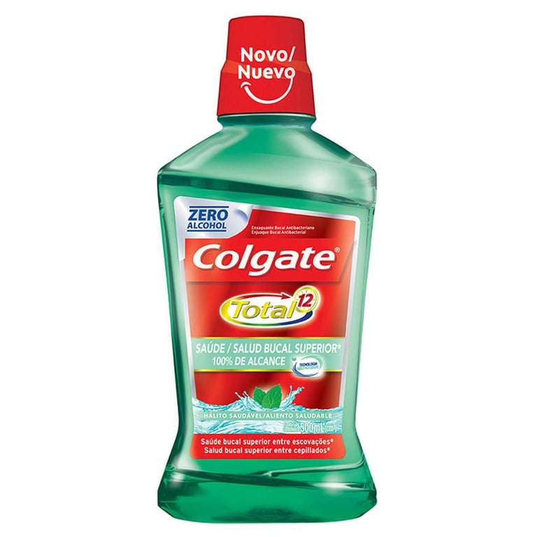 Enxaguante Antisséptico Bucal Colgate Total 12 Hálito Saudável Zero Álcool com 500ml