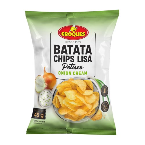 Batata Chips Lisa Croques Petisco Onion Cream 45g