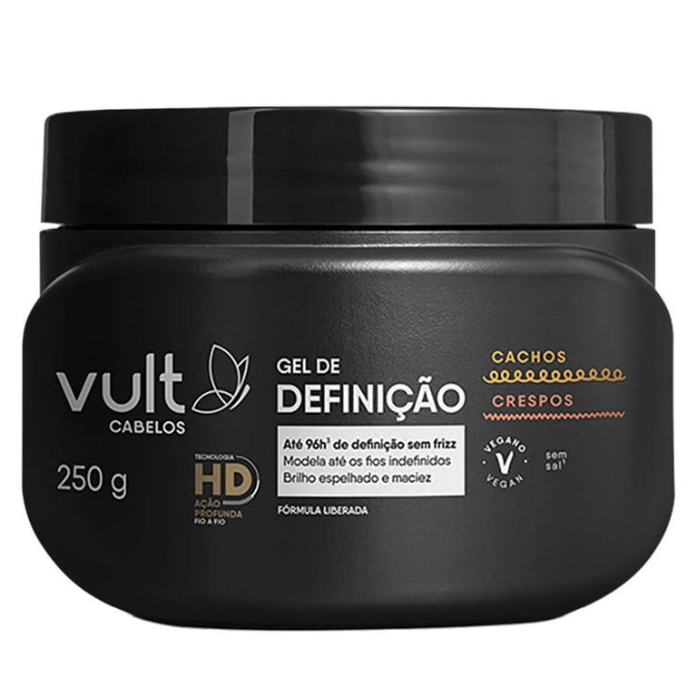 Gel De Definição Vult Hair Cachos E Crespos 250g