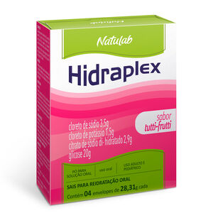 Hidraplex Reidratante Pó para Solução Oral Sabor Tutti-Frutti com 4 Envelopes de 28,31g cada