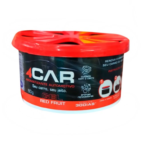 Aromatizante Automotivo 4Car Red Fruit Gel 60g