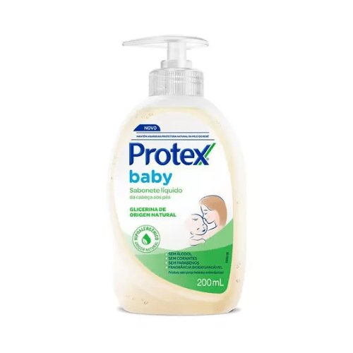 Sabonete Líquido Da Cabeça Aos Pés Protex Baby Glicerinado 200ml