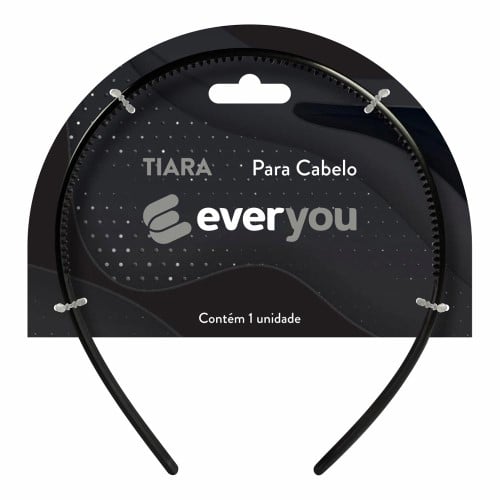 Tiara para Cabelo Ever You Preta 1 Unidade