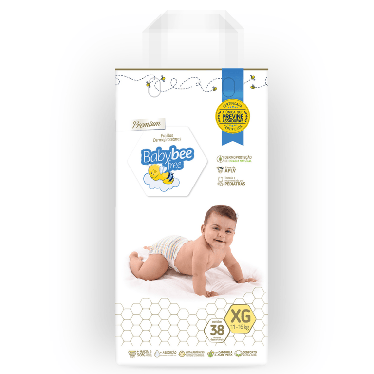 Fralda Baby Bee Free Com 38 Tamanho Xg Dermoprotetora