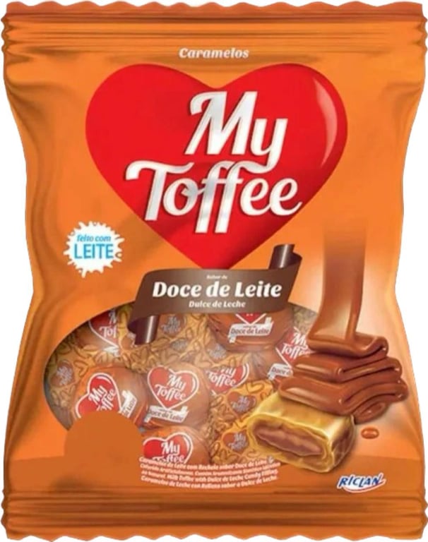 Caramelos de leite e cacau com recheio sabor doce de leite 500g - My Toffee