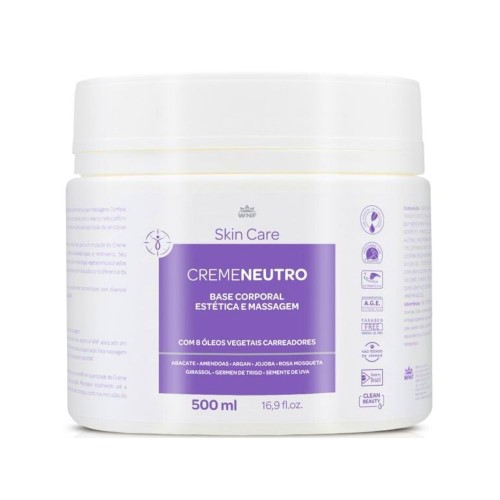 Creme Corporal Natural Neutro Esthetic Spa Base para Massagem 500ml - WNF