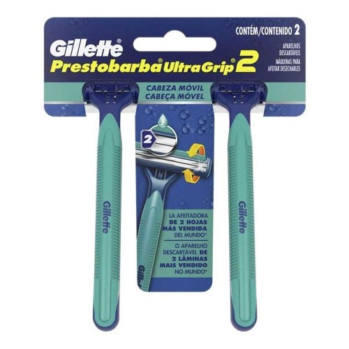 Gillette Prestobarba Ultragrip Barbeador Descartável com 2 unidades