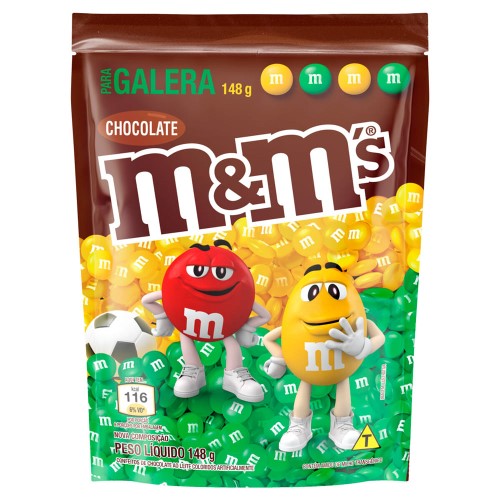 Kit 2 Confeito M&M s Chocolate ao Leite para Galera 148g