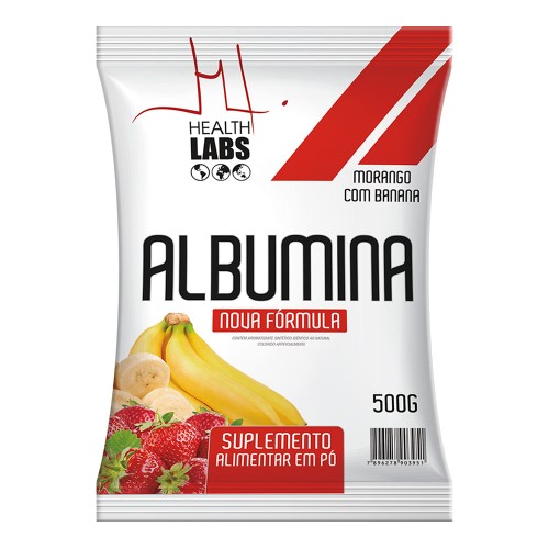 Albumina Health Labs Sabor Morango com Banana 500g