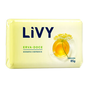 Sabonete Barra Livy Erva-doce Hidrata E Refresca 85g