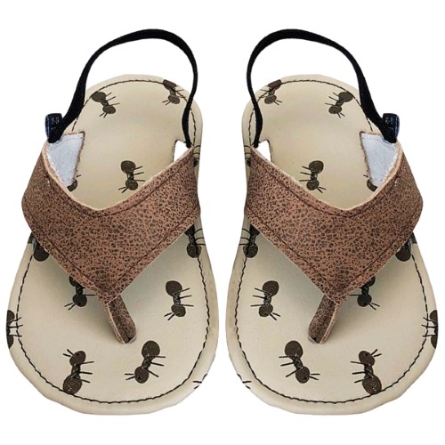 Chinelo Flip Flop com elástico para bebê Formiguinhas - Babo Uabu