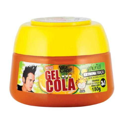 Gel Cola Capilar Vertical Vita Capili Muriel Cor Laranja com 180g