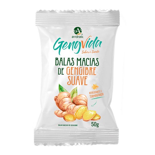 Bala Gengvida Ardrak Gengibre Suave 50g