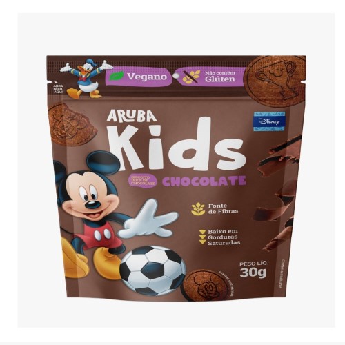 Biscoito Doce Aruba Kids Michey Chocolate 30g