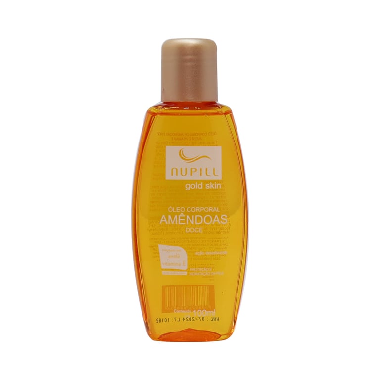 Óleo Corporal de Amêndoas Doce Nupill Gold Skin com 100ml