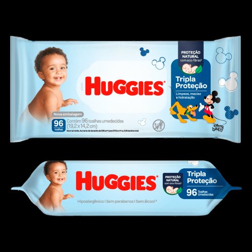 Lenço Umedecido Huggies Tripla Proteção 96 Unidades