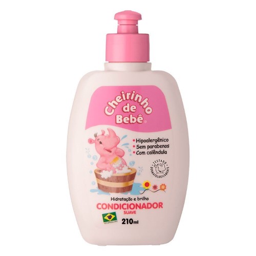 Condicionador Infantil Cheirinho De Bebê Rosa 210ml