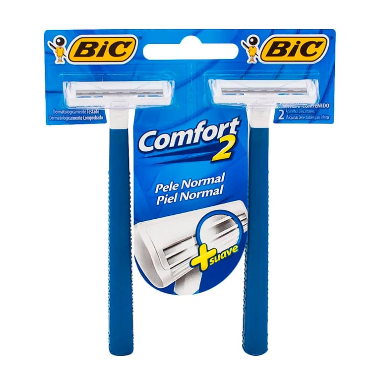 Aparelho De Barbear Bic Comfort Twin Pele Normal Com 2 Unidades