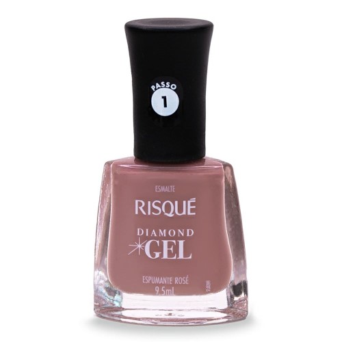 Esmalte Cremoso Risqué Diamond Gel Espumante Rosé 9,5ml