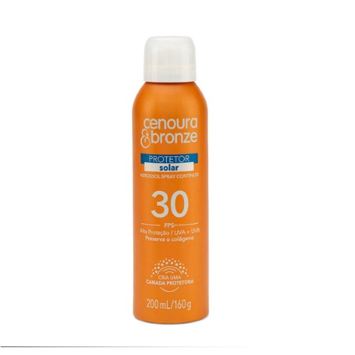 Protetor Solar Aerossol Cenoura & Bronze Fps30 200ml