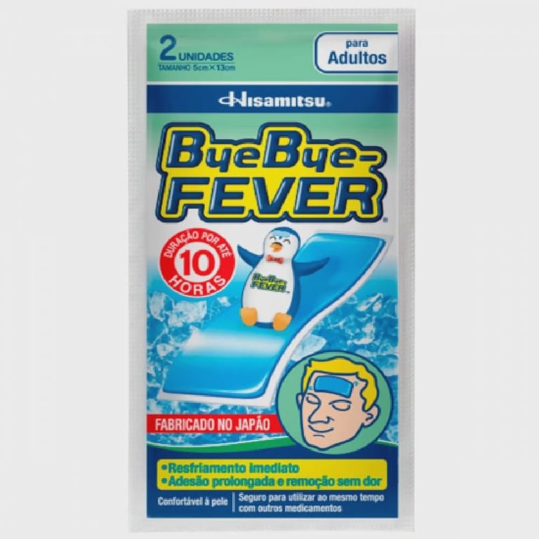 Compressa Para Alivio De Febre Bye Bye Fever Adultos Com 2 Unidades