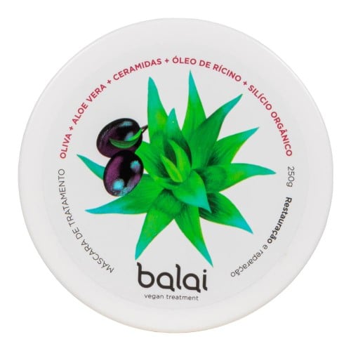 Máscara de Tratamento Balai Europa Restauração e Reparação Oliva & Aloe Vegano com 250g