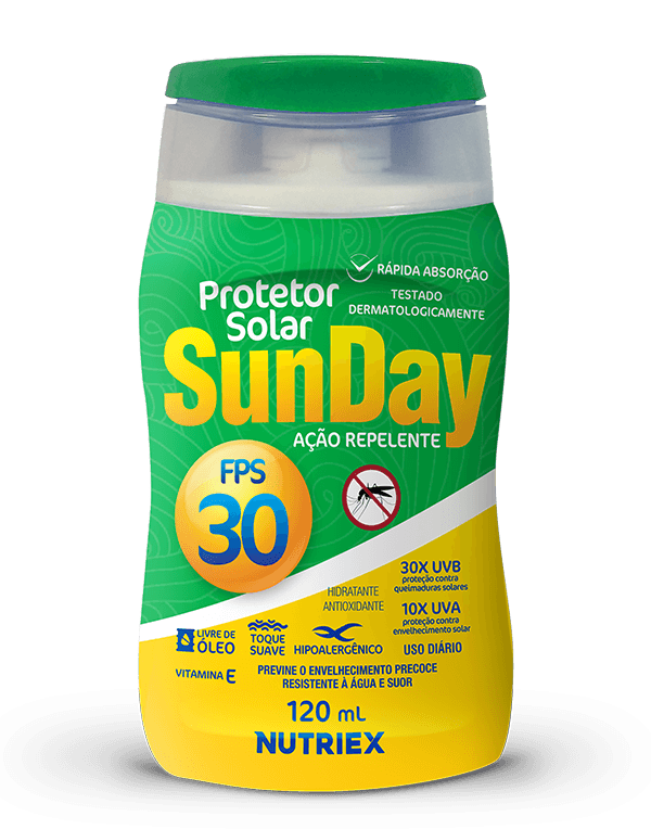 Protetor Solar Sunday FPS 30 Ação Repelente 120ml