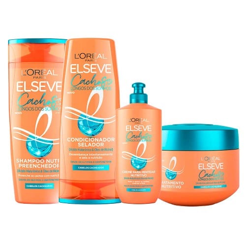 Elseve Cachos Longos dos Sonhos Kit - Shampoo + Condicionador + Máscara+ Creme de Pentear