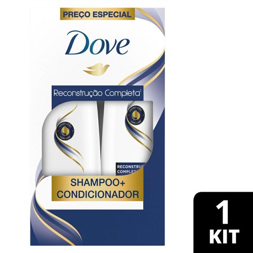 Shampoo + Condicionador Dove Reconstrução Completa para Cabelos Danificados 400ml+200ml