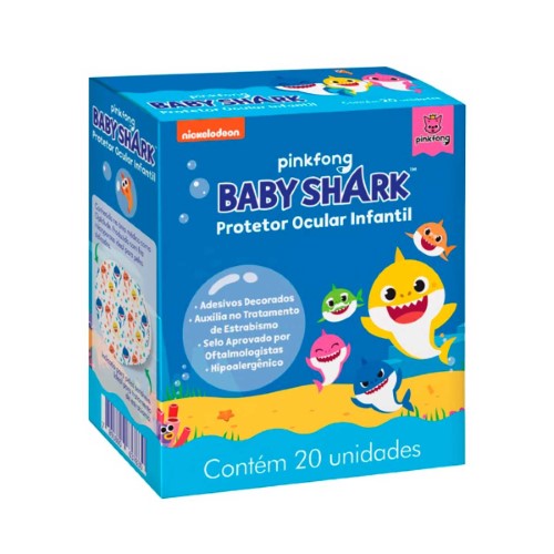 Protetor Ocular Infantil Baby Shark 20 Tiras