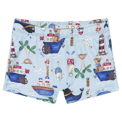 Sunga Boxer para bebê c/ proteção UV FPS +50 Barquinho - Up Baby