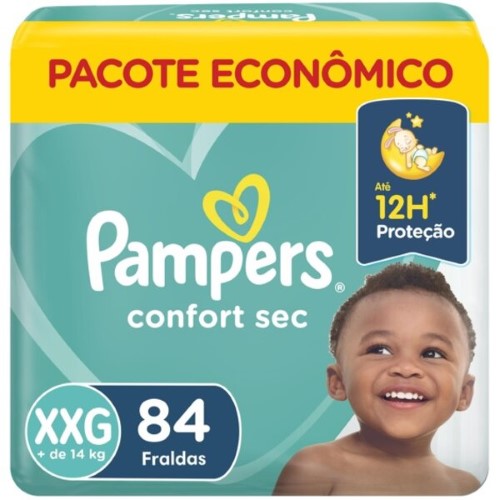 Fralda Pampers Confort Sec XXG 84 unidades