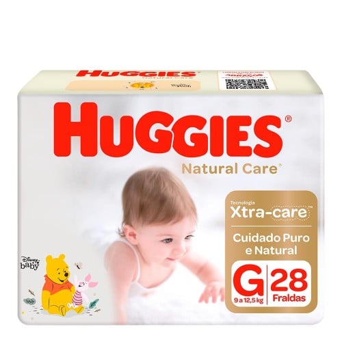 Fralda Huggies Natural Care G 28 Unidades