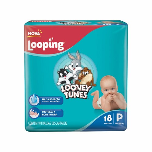 Fralda Looney Tunes Jumbinho P 20 unidades