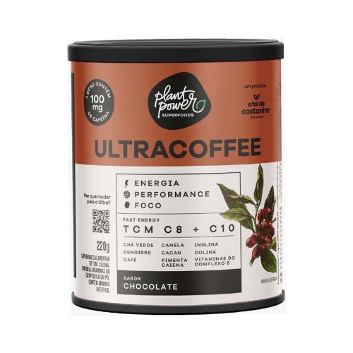 Pré-Treino Plant Power Ultracoffee Chocolate 220g