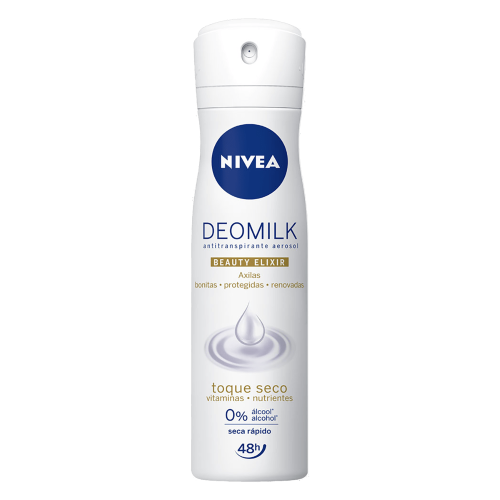 Desodorante Aerosol Nivea Deomilk Beauty Elixir Toque Seco com 150ml