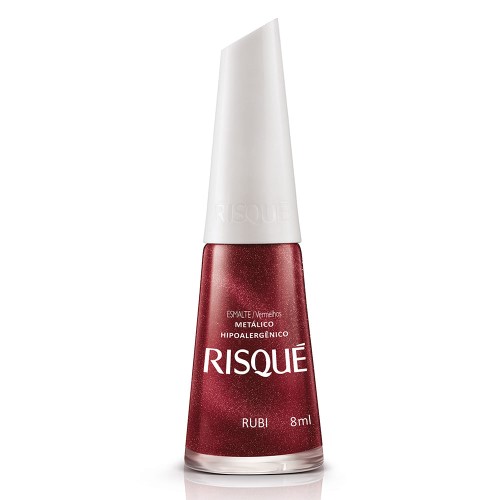 Esmalte Risqué Vermelho Metálico Rubi 8ml