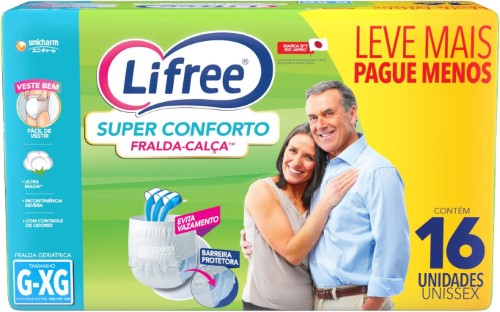 Fralda-Calça Super Conforto Lifree - Tamanho G/XG - 16 unidades