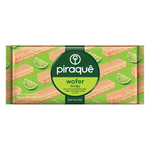 Biscoito Piraque Wafer Limão 160G - Piraque