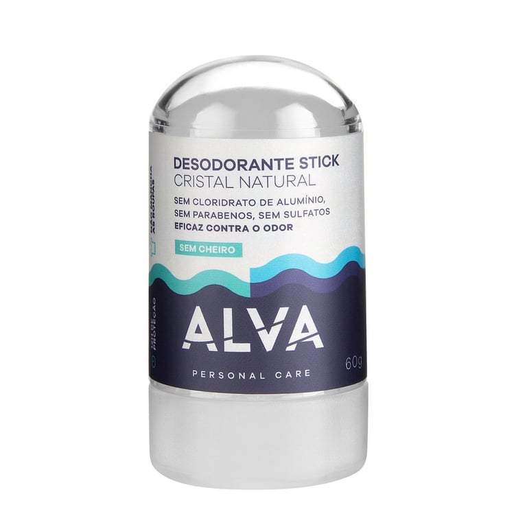 Desodorante Stick Alva Cristal Natural Sem Cheiro 60g