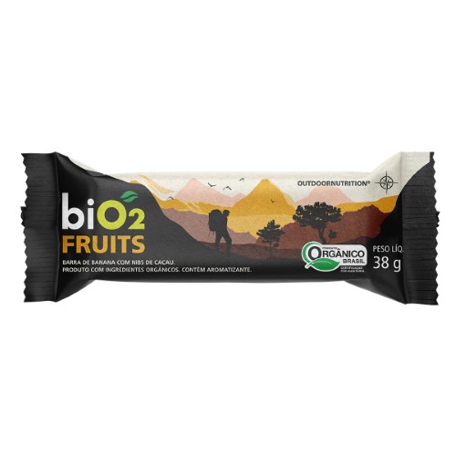 Barra de Frutas biO2 Fruits Sabor Banana e Cacau com 38g